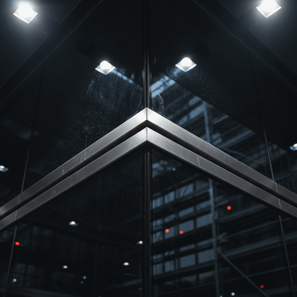 Commercial building facade materials and architectural details